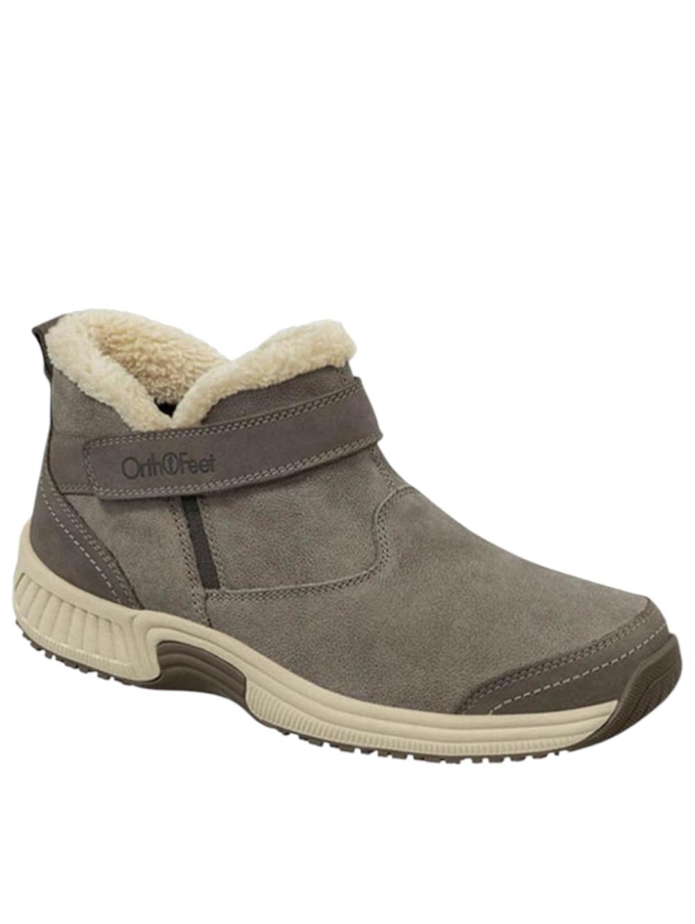 OrthoFeet Sienna 794 Lined Leather Taupe Boots Women's 11 Extra-Wide 2E X-Wide